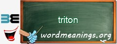 WordMeaning blackboard for triton